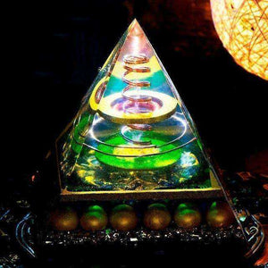 Spiritual Joy Energy Amplifier Awakening Orgone Crystal Pyramid