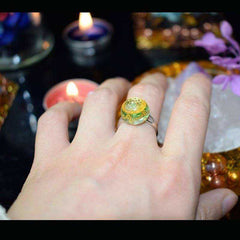 Awakening Orgonite Raw Crystal Ring