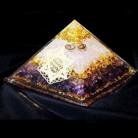 Image of Constellation Astrology Alignment Awakening Crystal Orgonite Pyramid (13cm)