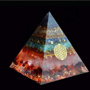 Chakra Awakening Handmade Orgone Crystal Pyramid