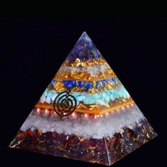 Chakra Awakening Handmade Orgone Crystal Pyramid