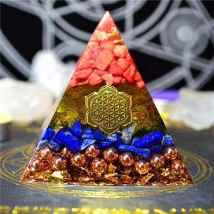 Gathering Fortune Awakening Crystal Orgonite Pyramid