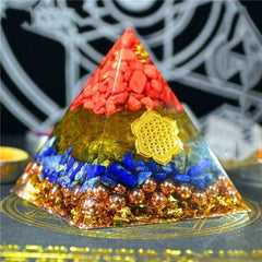 Gathering Fortune Awakening Crystal Orgonite Pyramid