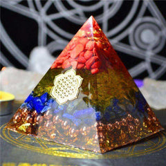 Gathering Fortune Awakening Crystal Orgonite Pyramid