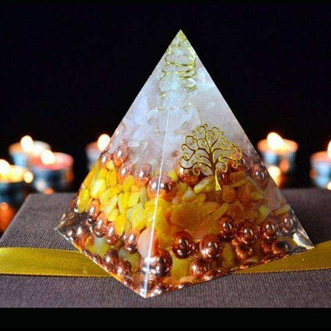 Image of The Magnetic Field Of Life Awakening Orgonite Crystal Energy Pyramid