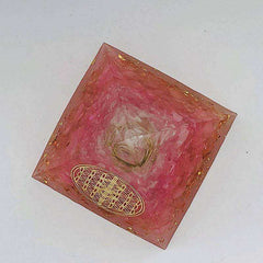 Red Halo Love Energy Awakening Orgonite Crystal Pyramid