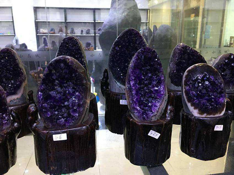 Amethyst crystal cluster