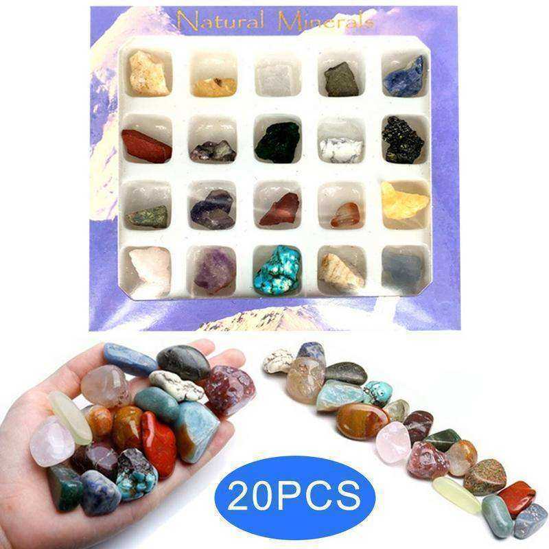 20pcs Tumbled Mini Ores Stone Collection