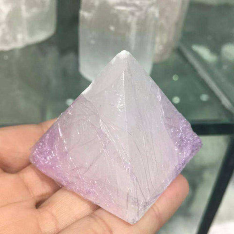 Image of Selenite Awakening Crystal Pyramid Reiki Chakra Healing