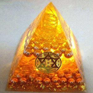 Wealth Gathering Awakening Orgone Crystal Pyramid