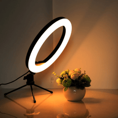 LED Selfie Ring Light Dimmable Camera Phone Ring Lamp With Tripod