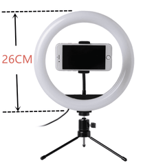 LED Selfie Ring Light Dimmable Camera Phone Ring Lamp With Tripod