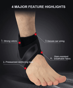 Adjustable Elastic Ankle Sleeve Foot Bandage Anti-Sprain Support