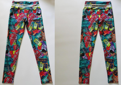 New Arrival Women High Waist Push Up Digital Print Stretch Fitness Workout Sport Leggings