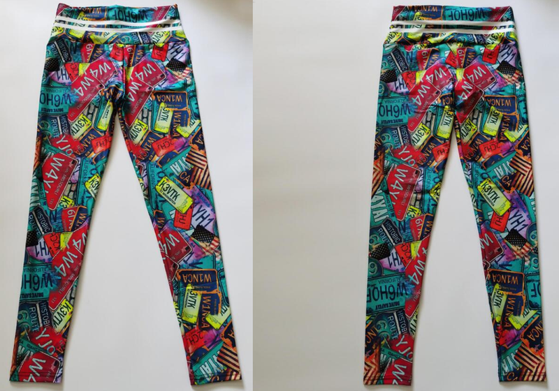 New Arrival Women High Waist Push Up Digital Print Stretch Fitness Workout Sport Leggings