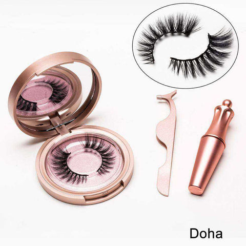 Image of 5 Magnetic Eyelashes Liquid Eyeliner Eyelash Curler Set