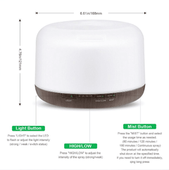 New Remote Control Aroma Essential Diffuser Ultrasonic Air Humidifier