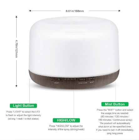 Image of New Remote Control Aroma Essential Diffuser Ultrasonic Air Humidifier