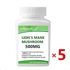 Lions Mane Mushroom Capsules Brain Health Neuron Growth & Immune System Support