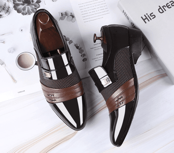 Luxury Men's Formal Dress Leather Flat Shoes