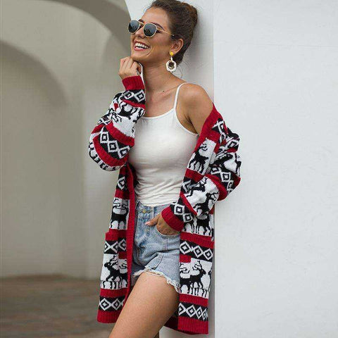 Image of Winter Women 2019 Invierno Cardigan Knitted Sweater