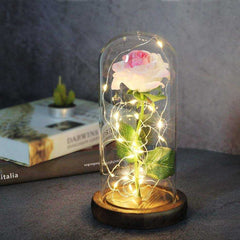Red Rose In A Glass Dome With LED Light