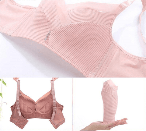 Women Sexy Push Up Lingerie Wire Free Bras Wide Straps Underwear