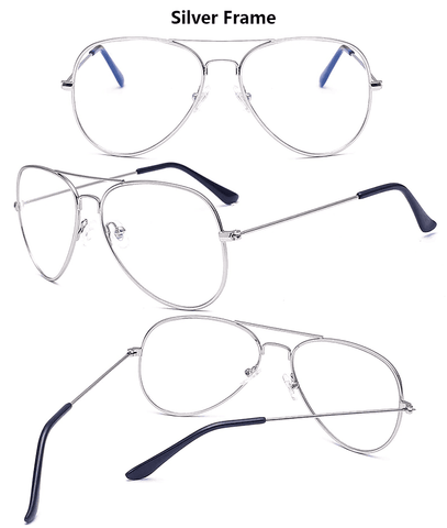 Image of Aesthetic Aviator Blue Light Protecting Computer Glasses