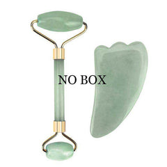 Rose Quartz Slimming Face & Jade Facial Massage Roller Stone Skin Massage Set Box
