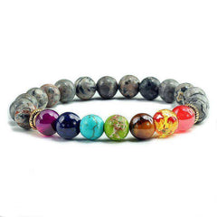 Natural Stone Tiger Eye 7 Chakra Bracelets