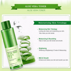 Aloe Vera Aesthetic Face Gel Lighten Pore Cleanser Toner
