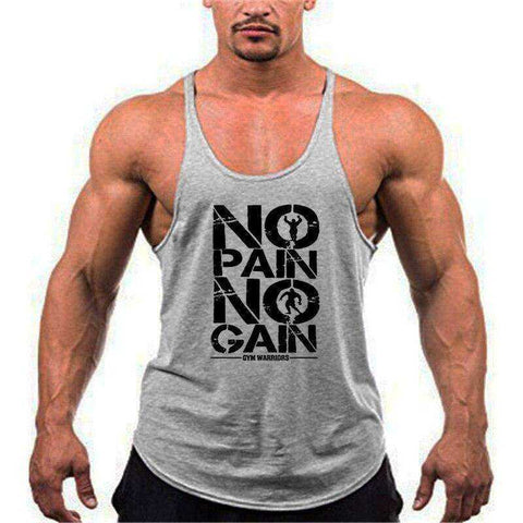 Image of NO PAIN NO GAIN Aesthetic Tank Top Fitness Apparel Men
