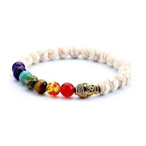 Image of 7 Chakra Awakening Healing Lavastone Crystal Bracelet