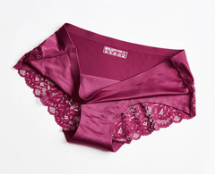 Women Lace Sexy Seamless Panties Nylon Silk Lingerie Underwear