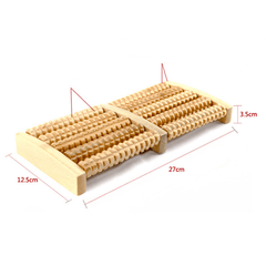 5 Raw Wooden Foot Roller Massage Reflexology