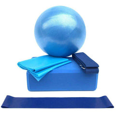 Aesthetic Yoga Ball Blocks Stretching Strap Resistance Loop Band 5 Pcs Set