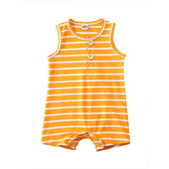 Summer Newborn Infant Baby Boy Girl Sleeveless Striped Romper Clothes
