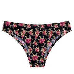 Sexy Seamless Flowers Print Slip Breathable Underwear For Women - AWAKENING AESTHETICS