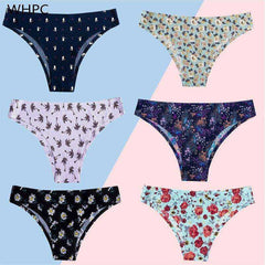 Sexy Seamless Flowers Print Slip Breathable Underwear For Women - AWAKENING AESTHETICS