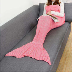 Soft All Seasons Knitted Mermaid Tail Blanket