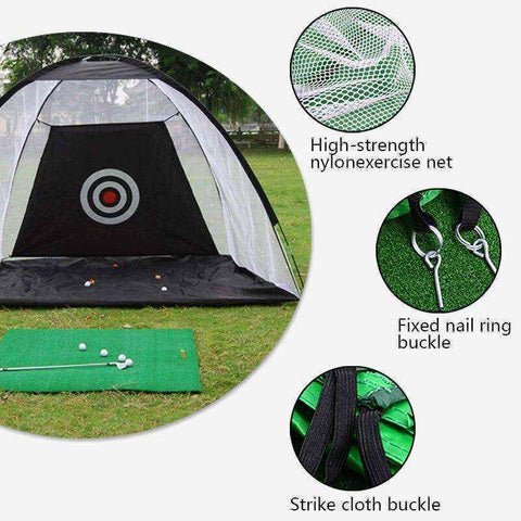 Image of Portable Golf Training Practice Hitting Net Cage
