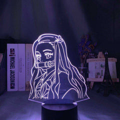 Acrylic Led Night Light Anime Demon Slayer Characters Figure