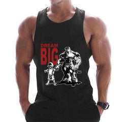 Summer Men Cotton Casual Printed Bodybuilding Gym Fitness Workout Sleeveless Shirt - AWAKENING AESTHETICS
