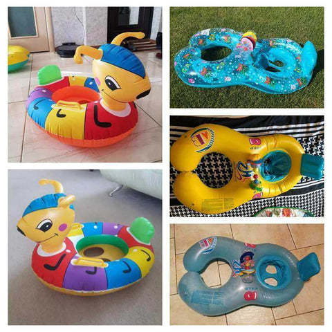 Image of Swimming - Inflatable Baby & Mother Swimming Ring