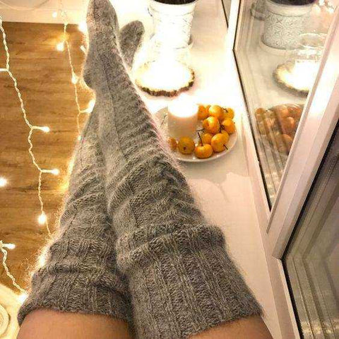Image of Women Warm Thigh Winter Knee Socks