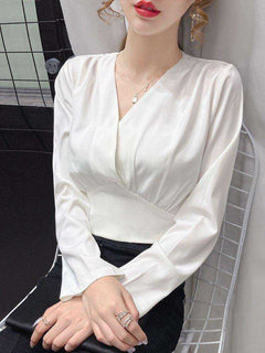 Fashion Design V-neck Long Sleeve