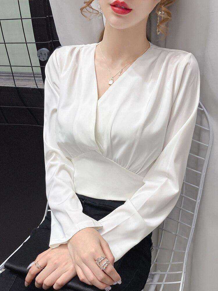 Fashion Design V-neck Long Sleeve