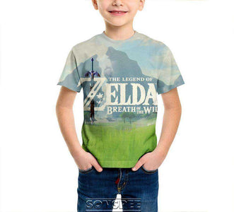Legend of Zelda Breath of the Wild Kids Casual T-shirts Short