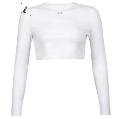Rib Knitted Skinny Tie Dye Print Streetwear Ruffle Crop Top T-Shirt Women