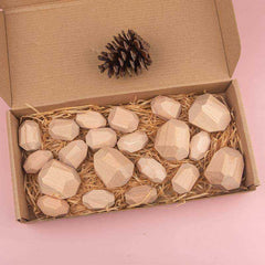 Children's Wooden Colored Stone Jenga Building Block Educational Toy